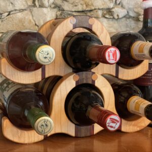 6 Bottle Laminated Wine Rack